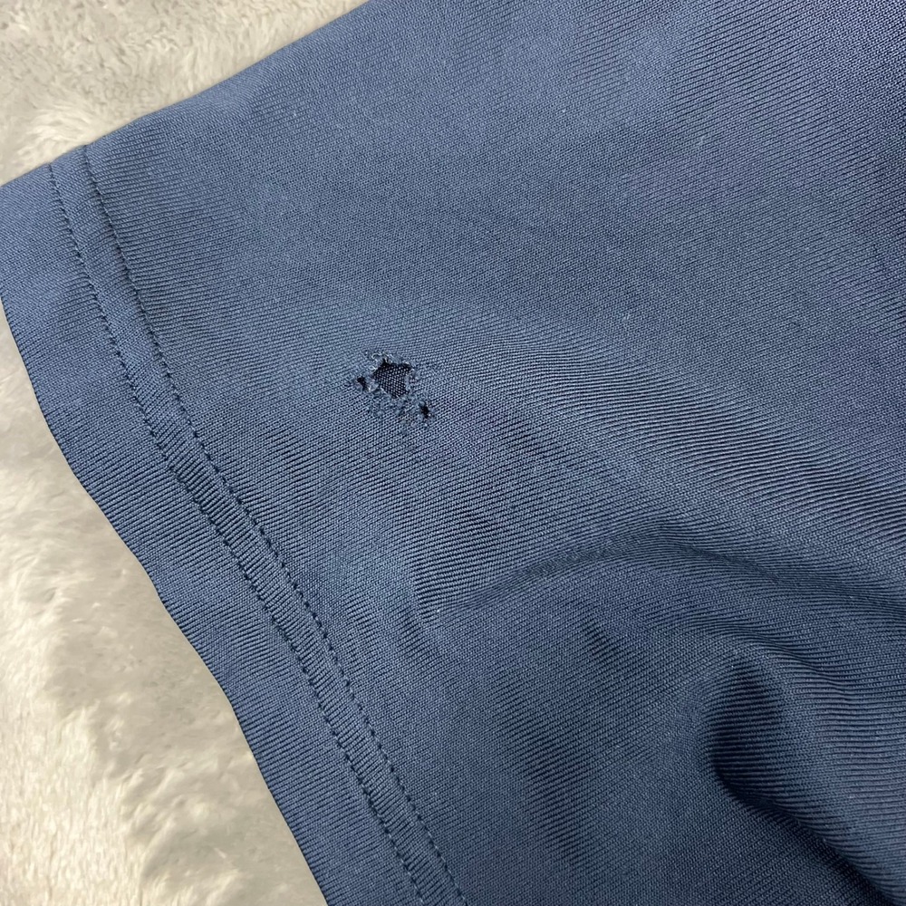 UNDER ARMOUR Playoff Polo Shirt Mens Small Navy Blue Colorblock Gym Golf Active - Picture 8 of 16